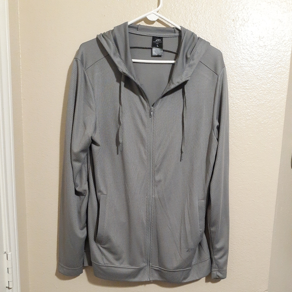 Pro Player Size L  Men's Soft Shell Jacket Full Zip Gray